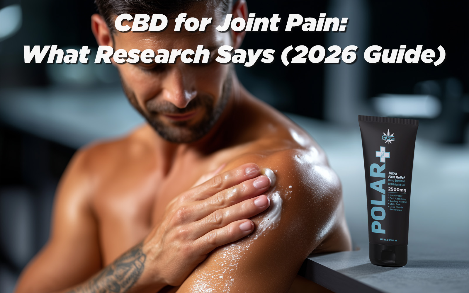 CBD topical applied to knee for joint support and muscle comfort