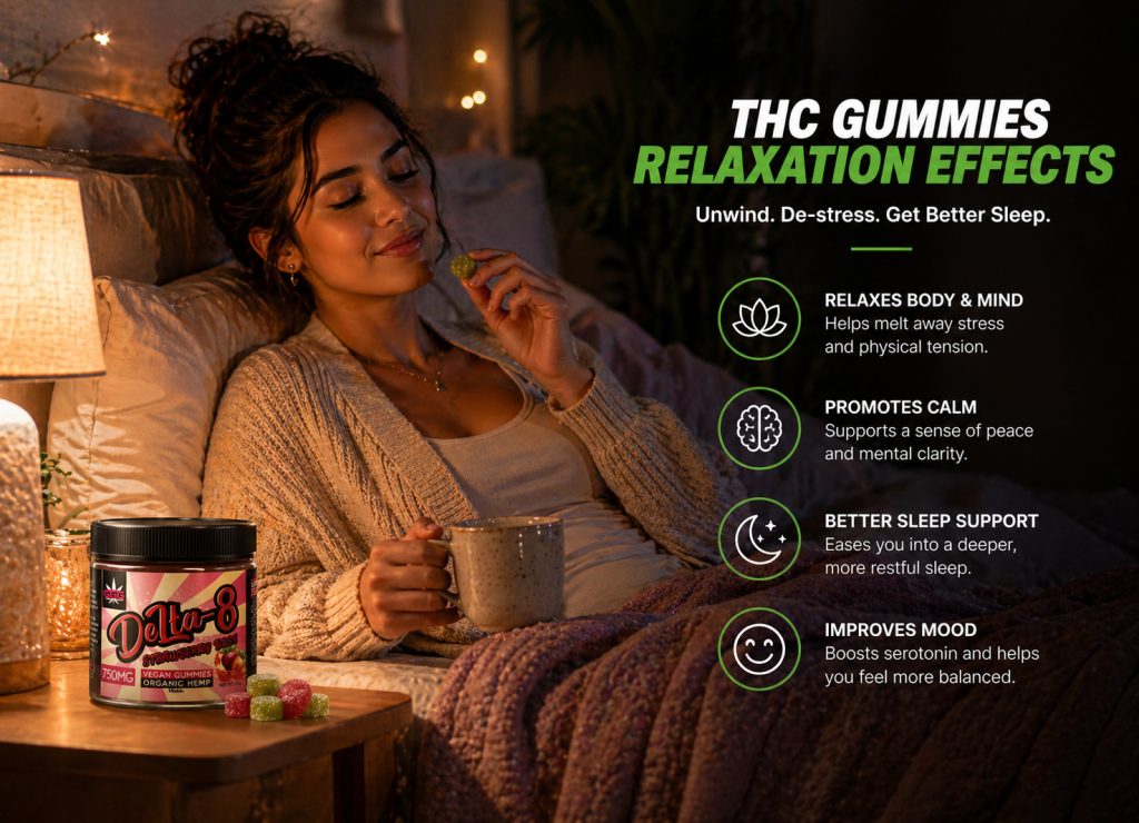 THC gummies relaxation calming effects