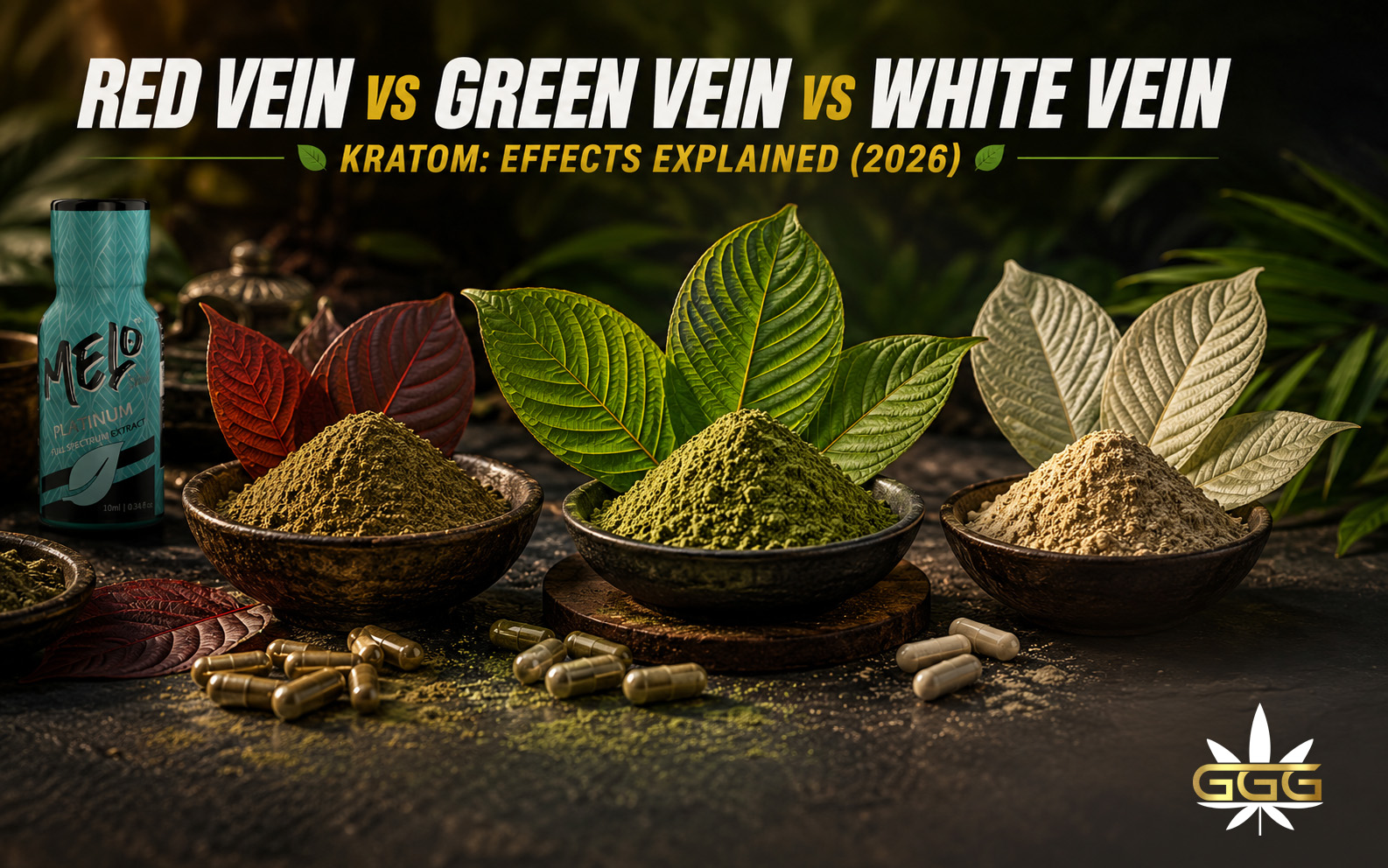 Red vein vs green vein vs white vein kratom comparison guide