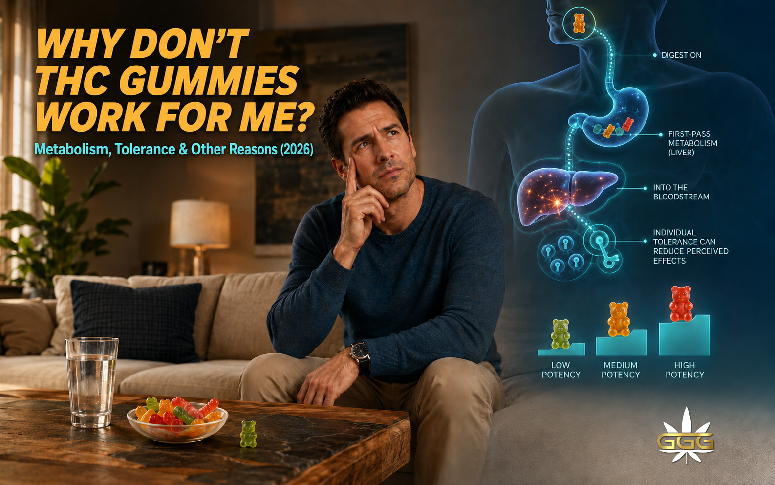 Why THC gummies may not work due to metabolism, tolerance, dosage and product quality